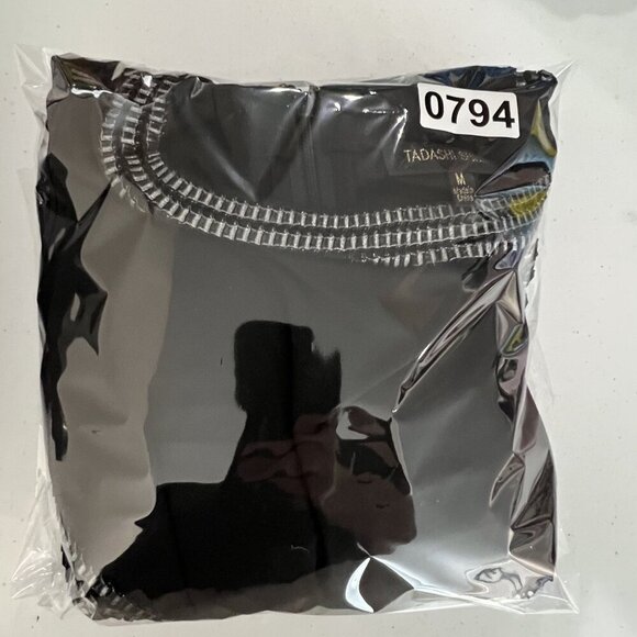 Tadashi Shoji Women M Tall Black Evening Gown Silver Beaded Elegant Jersey Dress - Picture 14 of 16